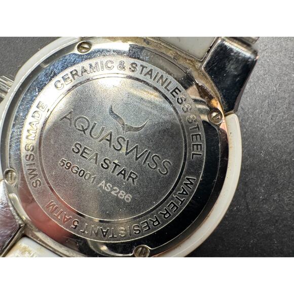 Aquaswiss Swiss-Made Sea Star Women's Watch Purple White Ceramic SS 59G001 - Picture 14 of 14